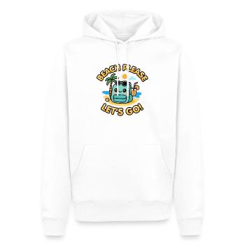 Plage s’il vous plaît, allons-y ! Sac à dos d’été Kawaii - Sweat à capuche Premium bio Homme - blanc - Devant - Nico (187cm)