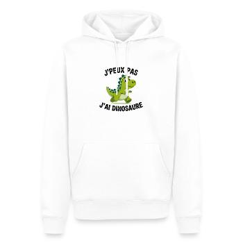 Ich kann nicht, ich habe einen süßen Kawaii-Dinosaurier - Männer Premium Bio Hoodie - Weiß - Vorne - Nico (187cm)