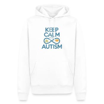 Autisme - Sweat à capuche Premium bio Homme - blanc - Devant - Nico (187cm)