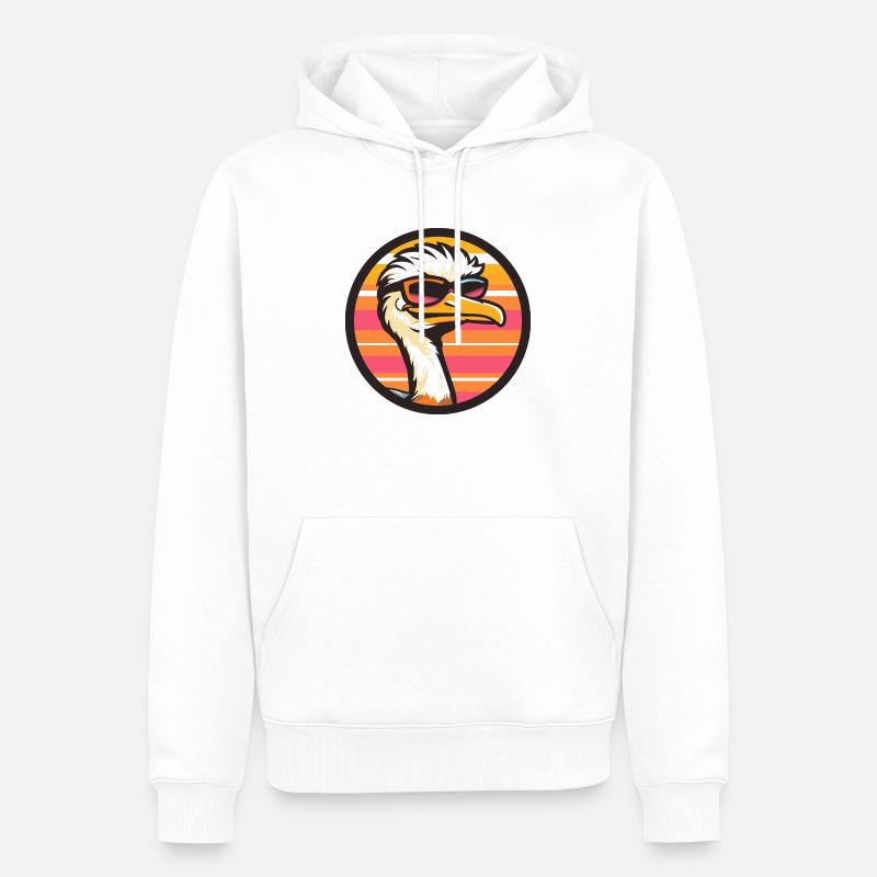 Strauß Comic Cool - Männer Premium Bio Hoodie - Weiß