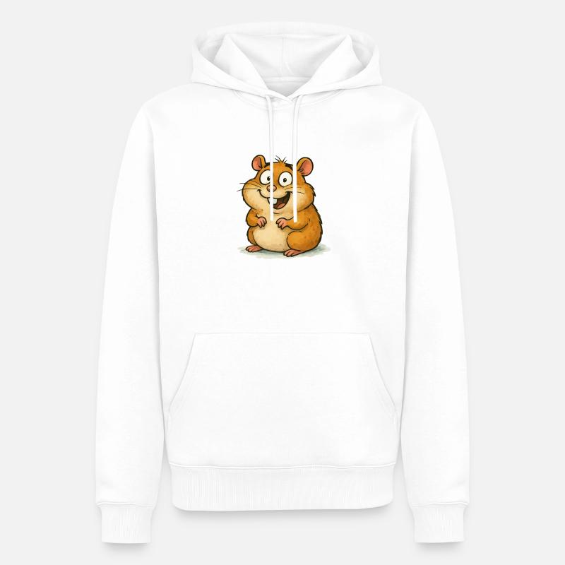 Bande dessinée Hamster - Sweat à capuche Premium bio Homme - blanc