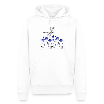 Libelle - Männer Premium Bio Hoodie - Weiß - Vorne - Nico (187cm)