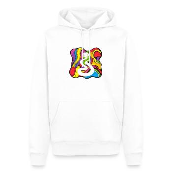 Snake Snake Eye - Men’s Premium Organic Hoodie - white - Front - Nico (187cm)