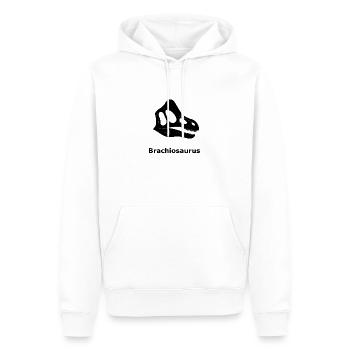 Crâne scientifique de brachiosaure - Sweat à capuche Premium bio Homme - blanc - Devant - Nico (187cm)