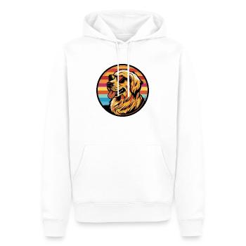 Chien Golden Retriever - Sweat à capuche Premium bio Homme - blanc - Devant - Nico (187cm)