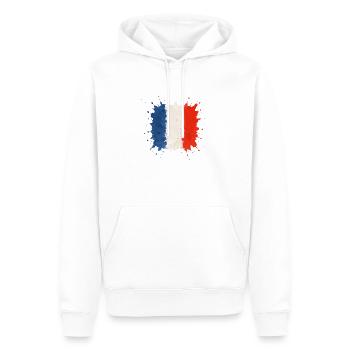 frankreich fahne klecks - Männer Premium Bio Hoodie - Weiß - Vorne - Nico (187cm)