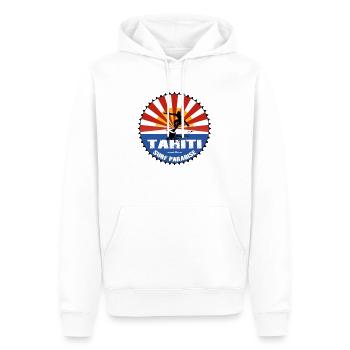 Surf tahiti - Männer Premium Bio Hoodie - Weiß - Vorne - Nico (187cm)
