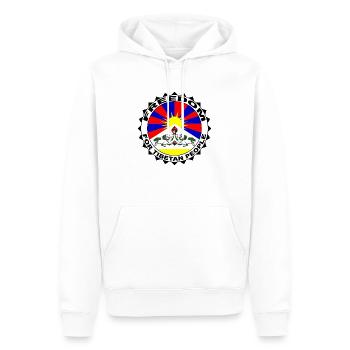 Free Tibet - Sweat à capuche Premium bio Homme - blanc - Devant - Nico (187cm)