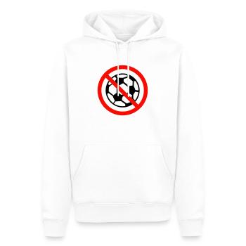 fussballverbot - Männer Premium Bio Hoodie - Weiß - Vorne - Nico (187cm)
