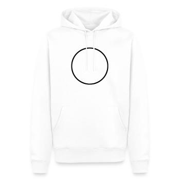 Kreis - Männer Premium Bio Hoodie - Weiß - Vorne - Nico (187cm)