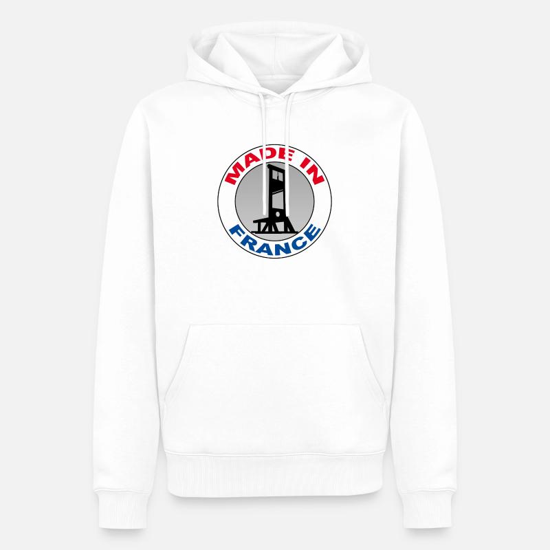 guillotine - Sweat à capuche Premium bio Homme - blanc