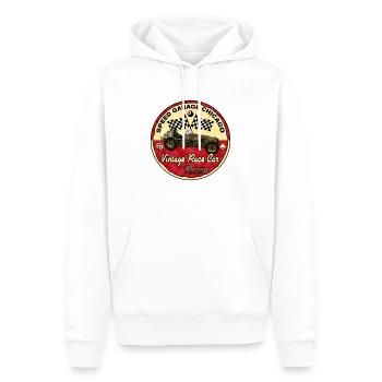 vintage racing - Sweat à capuche Premium bio Homme - blanc - Devant - Nico (187cm)