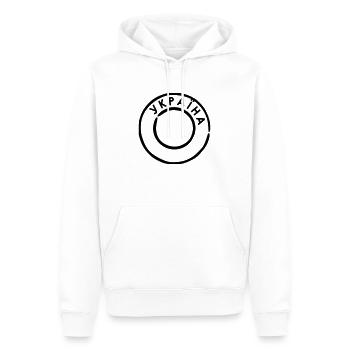 Ukraine - Männer Premium Bio Hoodie - Weiß - Vorne - Nico (187cm)