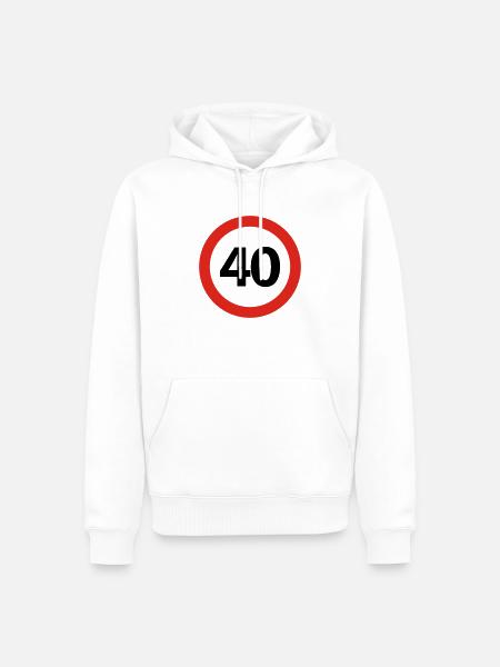 40th Birthday - Men’s Premium Organic Hoodie - white