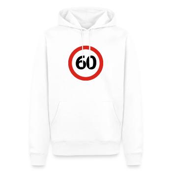 60. Geburtstag - Männer Premium Bio Hoodie - Weiß - Vorne - Nico (187cm)