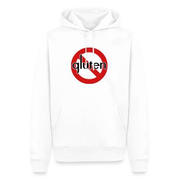 Sans Gluten - Sweat à capuche Premium bio Homme - blanc - Devant - Nico (187cm)