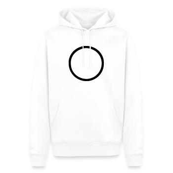 Runder Kreis 2 dick - Männer Premium Bio Hoodie - Weiß - Vorne - Nico (187cm)