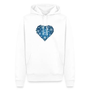 Winter - Männer Premium Bio Hoodie - Weiß - Vorne - Nico (187cm)