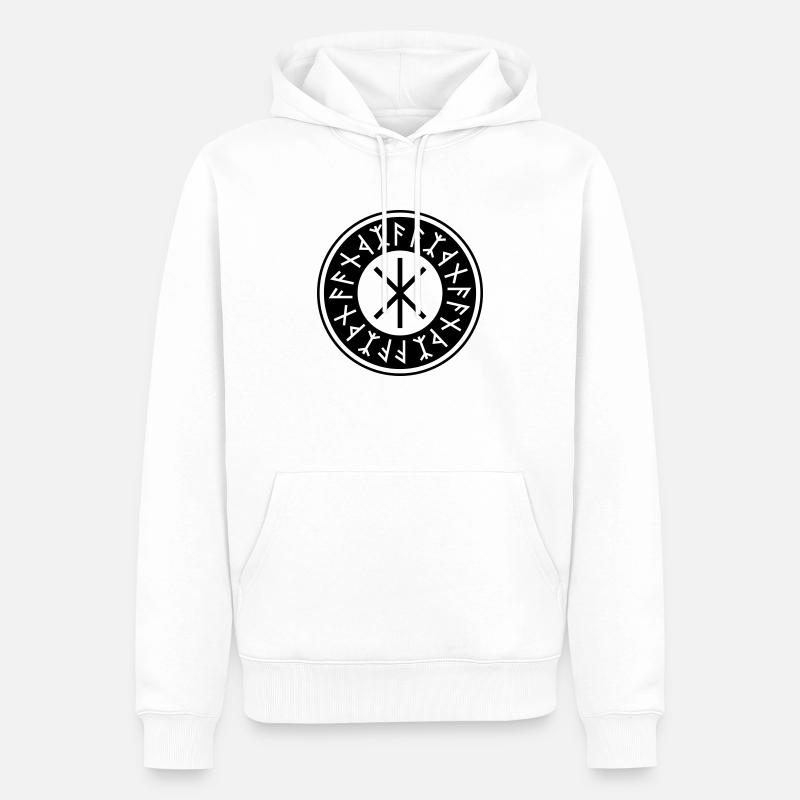 odins_schutz - Männer Premium Bio Hoodie - Weiß