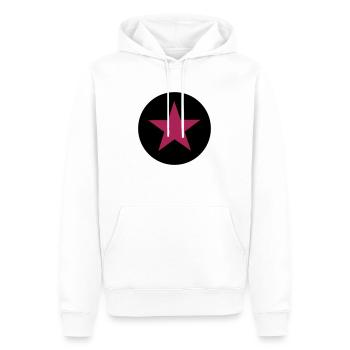 Star, les étoiles - Sweat à capuche Premium bio Homme - blanc - Devant - Nico (187cm)