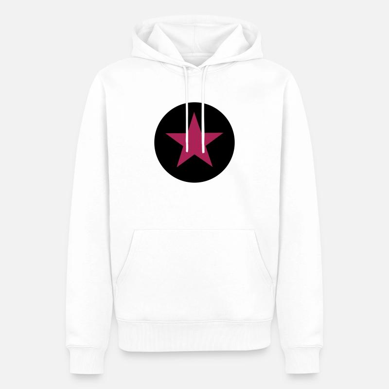 Stern - Männer Premium Bio Hoodie - Weiß