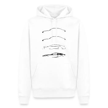 Car Silhouette Sports Car Design - Men’s Premium Organic Hoodie - white - Front - Nico (187cm)