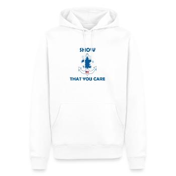 Scouts de mer Loi Vœu - Sweat à capuche Premium bio Homme - blanc - Devant - Nico (187cm)