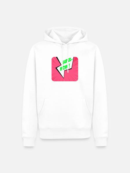 Supermom, Superheldin. Beste Mama. Comicbuch. - Männer Premium Bio Hoodie - Weiß