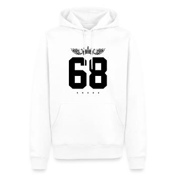 68 Couronne numérique - Sweat à capuche Premium bio Homme - blanc - Devant - Nico (187cm)