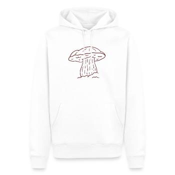 Mushrooms collecting mushroom season boletus drawing - Men’s Premium Organic Hoodie - white - Front - Nico (187cm)