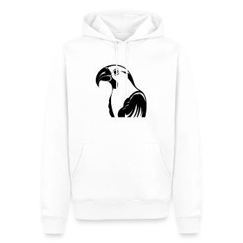 Perroquet - Sweat à capuche Premium bio Homme - blanc - Devant - Nico (187cm)
