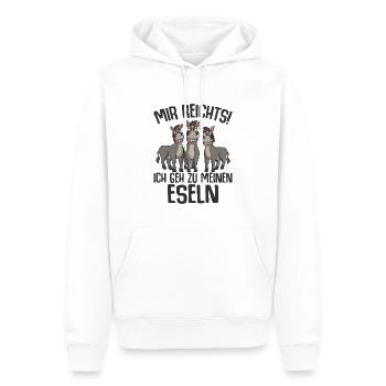 Esel - Männer Premium Bio Hoodie - Weiß - Vorne - Nico (187cm)