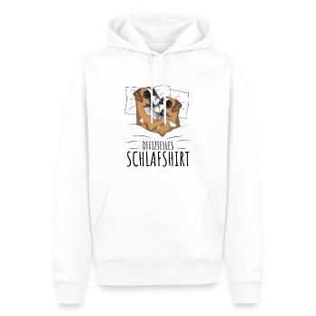 Boxer Hund - Männer Premium Bio Hoodie - Weiß - Vorne - Nico (187cm)