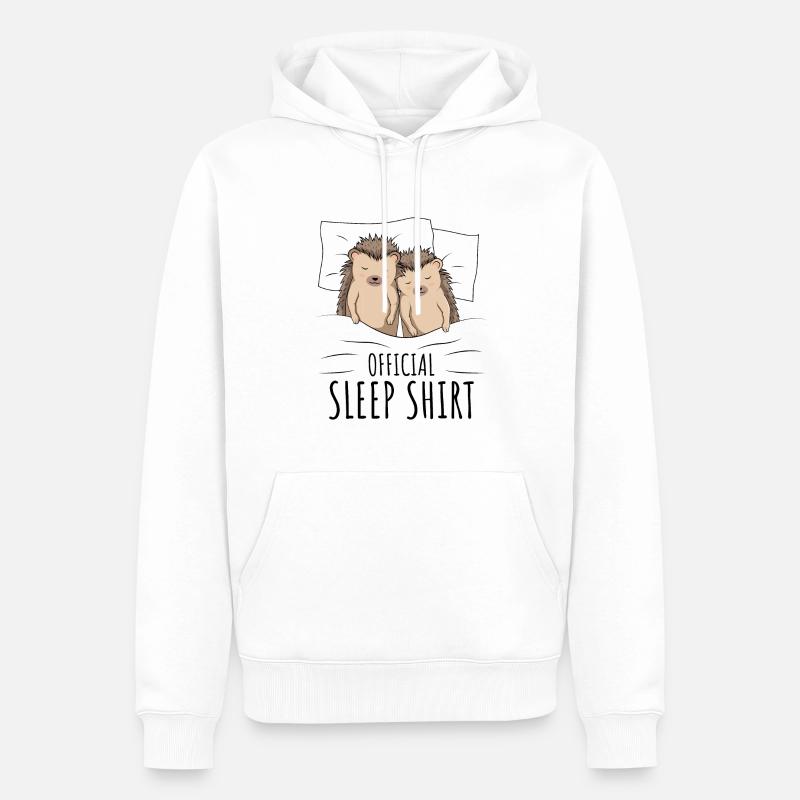 Hérisson - Sweat à capuche Premium bio Homme - blanc