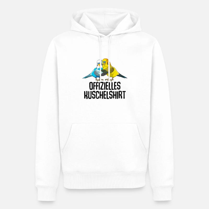 Wellensittich - Männer Premium Bio Hoodie - Weiß