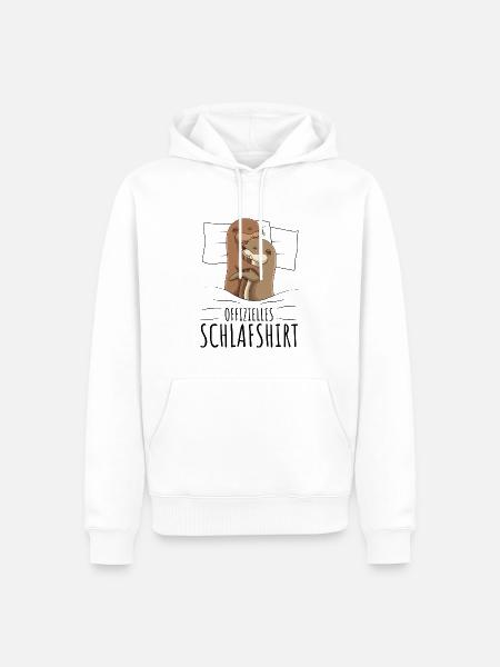 Otter Schlafshirt - Männer Premium Bio Hoodie - Weiß