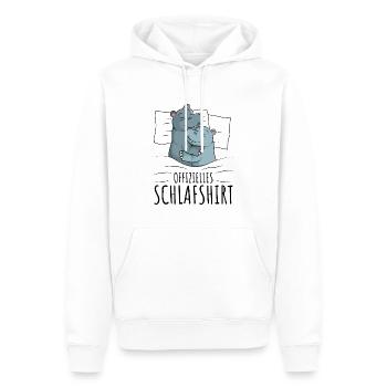 Nilpferd - Männer Premium Bio Hoodie - Weiß - Vorne - Nico (187cm)