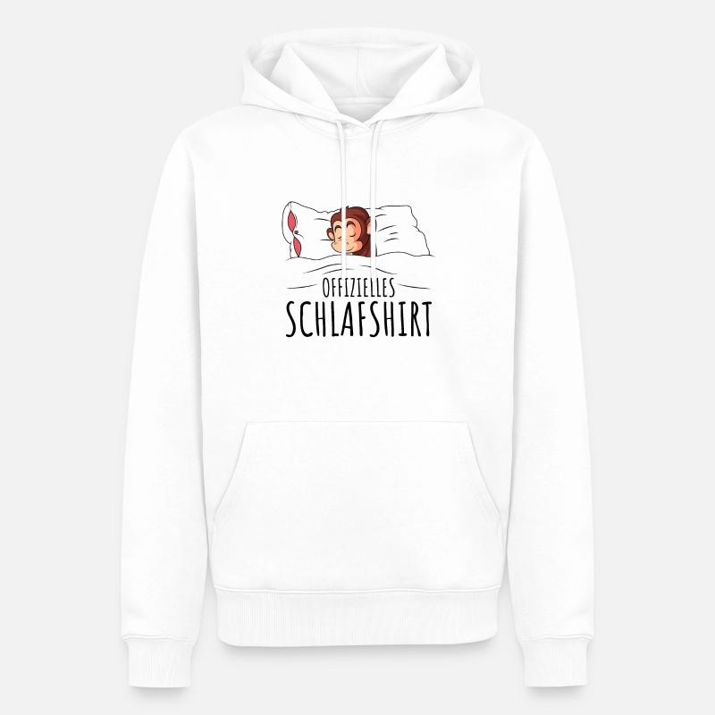 Affe - Männer Premium Bio Hoodie - Weiß