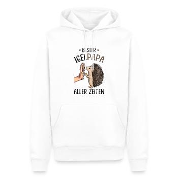 Bester Igel Papa aller Zeiten - Männer Premium Bio Hoodie - Weiß - Vorne - Nico (187cm)