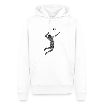 Volleyball - Männer Premium Bio Hoodie - Weiß - Vorne - Nico (187cm)