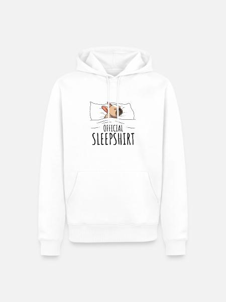Français Bouledogue - Sweat à capuche Premium bio Homme - blanc