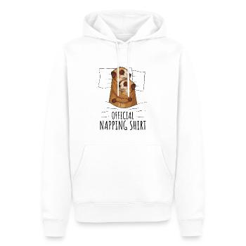 Erdmännchen - Männer Premium Bio Hoodie - Weiß - Vorne - Nico (187cm)