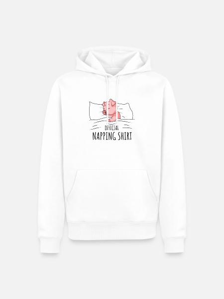 Pig - Men’s Premium Organic Hoodie - white