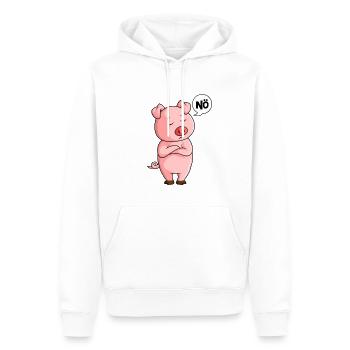 Schweine - Männer Premium Bio Hoodie - Weiß - Vorne - Nico (187cm)