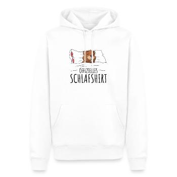 Biber - Männer Premium Bio Hoodie - Weiß - Vorne - Nico (187cm)