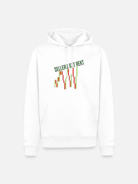 Sellers Get Rekt - Men’s Premium Organic Hoodie - white