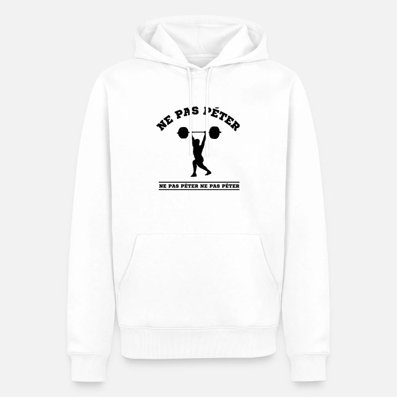 ne pas péter - Sweat à capuche Premium bio Homme - blanc
