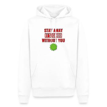 Covid-19 - Männer Premium Bio Hoodie - Weiß - Vorne - Nico (187cm)