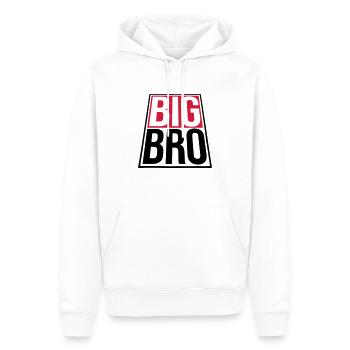 Frères et sœurs Big Bro Logo - Sweat à capuche Premium bio Homme - blanc - Devant - Nico (187cm)