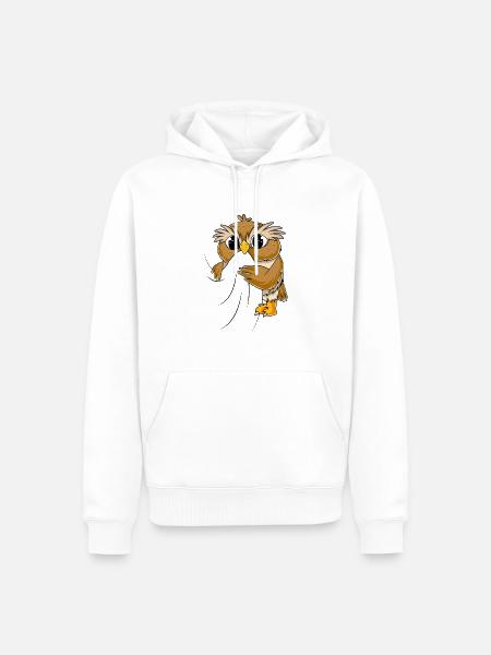 Owl - Men’s Premium Organic Hoodie - white